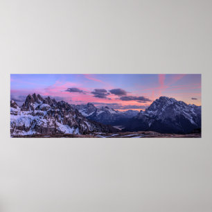 Dolomites Mountain Range, Italië Panorama Poster