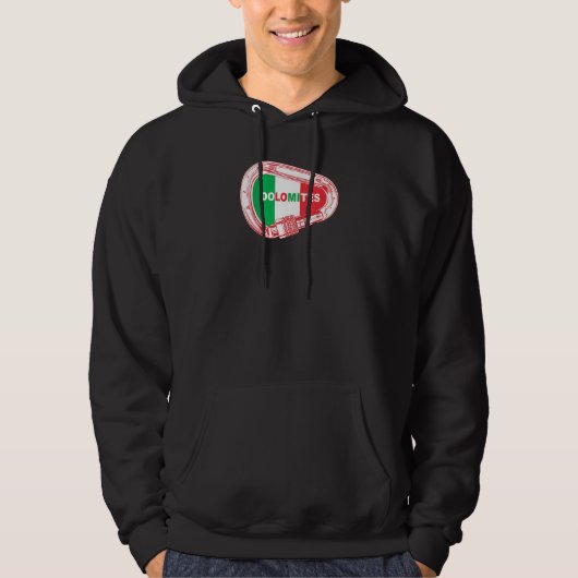 Dolomites Rock Climing Carabiner Hoodie (Voorkant)