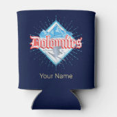 Dolomites South Tirol Retro Skier Ski Blikjeskoeler (Achterkant)