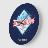 Dolomites South Tirol Retro Skier  Ski Grote Klok (Hoek)