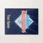 Dolomites South Tirol Retro Skier Ski Legpuzzel (Horizontaal)