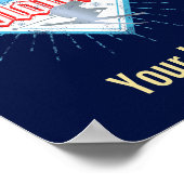 Dolomites South Tirol Retro Skier  Ski Poster (Hoek)