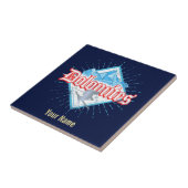 Dolomites South Tirol Retro Skier  Ski Tegeltje (Zijkant)