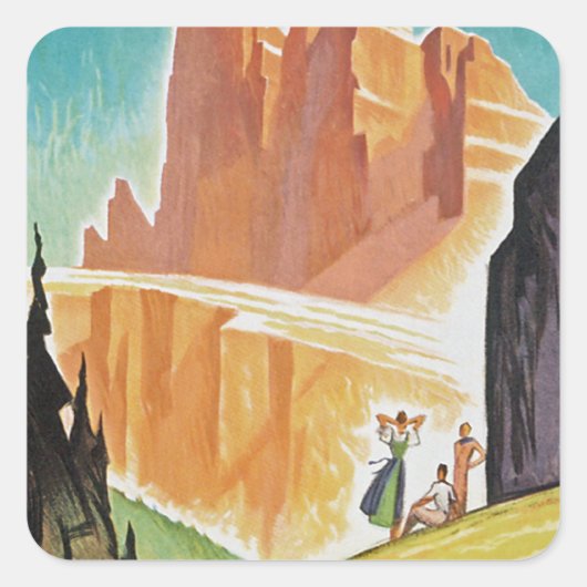 Dolomites Vierkante Sticker (Voorkant)
