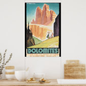 Dolomites Vintage Travel Poster (Keuken)