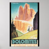 Dolomites Vintage Travel Poster (Voorkant)