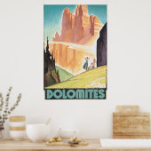 Dolomites Vintage Travel Poster (Keuken)