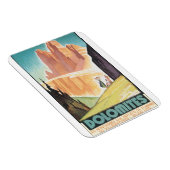 Dolomites Vintage Travel Poster Magneet (Rechterzijde)