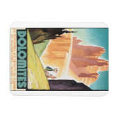 Dolomites Vintage Travel Poster Magneet (Horizontaal)