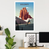 Dolomiti / Dolomites - Cyclusdruk Poster (Thuiskantoor)