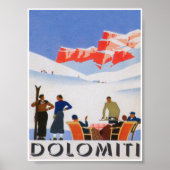 Dolomiti Italië  skireisposter Poster (Voorkant)