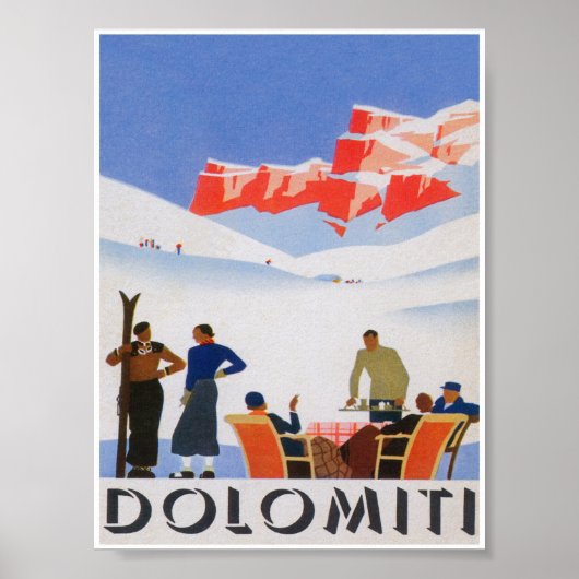 Dolomiti Italië  skireisposter Poster (Voorkant)