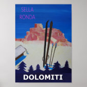 Dolomiti Sella Ronda Retro Poster (Voorkant)
