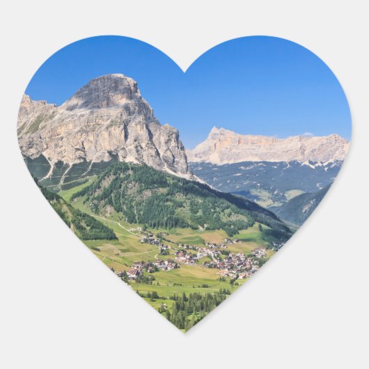Dolomiti - Val Badia Hart Sticker (Voorkant)