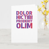 Dolor Hibi Poderit Olim- Ovid quote Kaart (Gele Bloem)