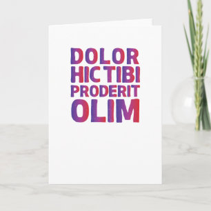 Dolor Hibi Poderit Olim- Ovid quote Kaart