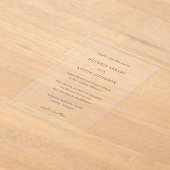 Dolores Classic Elegant Huwelijk Acryl Uitnodigingen (Laagn)