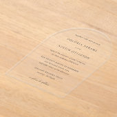 Dolores Classic Elegant Huwelijk Acryl Uitnodigingen (Laagn)