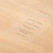 Dolores Classic Elegant Wedding Save the Date Acryl Uitnodigingen (Laagn)