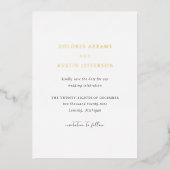 Dolores Classic Elegant Wedding Save the Date Folie Uitnodiging (Voorkant)