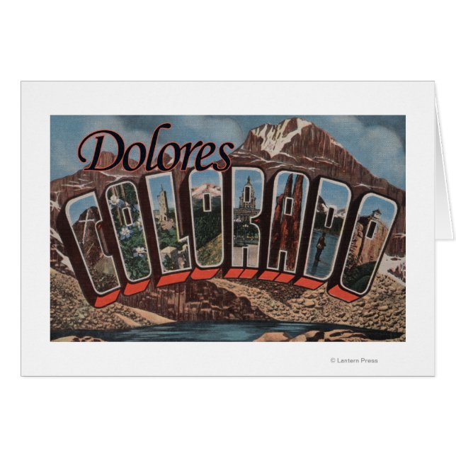 Dolores, Colorado - Grote Letter-scènes (Voorkant Horizontaal)