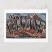 Dolores, Colorado - Grote Letter-scènes Briefkaart (Voorkant)