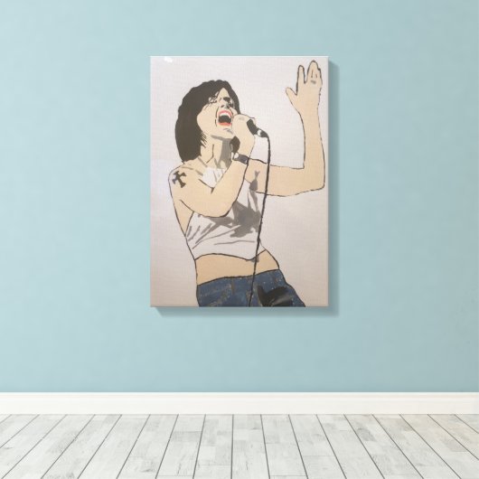 Dolores Hand Painted by Mark Elsen Canvas Afdruk (Insitu (Houten vloer))