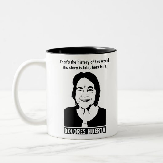 Dolores Huerta Quote Two-Tone Coffee Mok (Links)