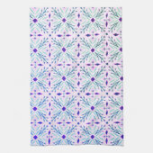 Dolores Tegels Pattern Paars Pink Mint Theedoek (Verticaal)