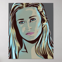 Dolores uit Westworld geïllustreerde poster