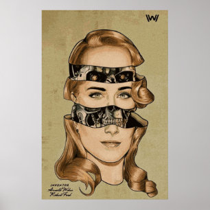 Dolores uit Westworld SciFi Robot Artwork Poster