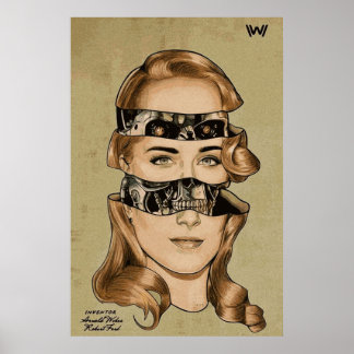 Dolores uit Westworld SciFi Robot Artwork Poster
