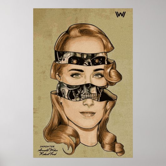 Dolores uit Westworld SciFi Robot Artwork Poster (Voorkant)