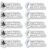 Dolphijn en Octopus Vorm Retouradres Stickers (Voorkant)