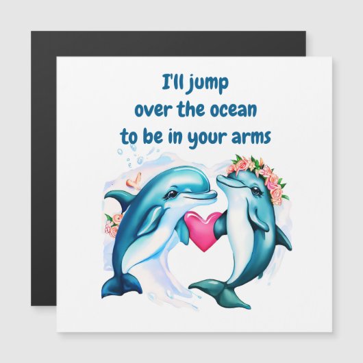 Dolphijn Valentijnskaart (Voorkant / Achterkant)