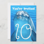 Dolphijn verjaardagsfeestje achtertuin zwembad uit (Voorkant)