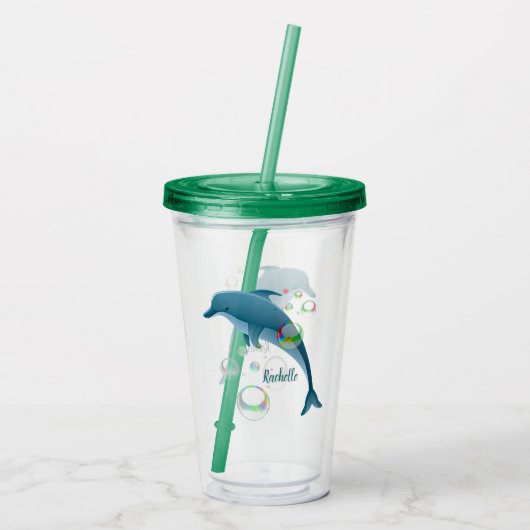 Dolphin Acryl Drinkbeker (Achterkant)