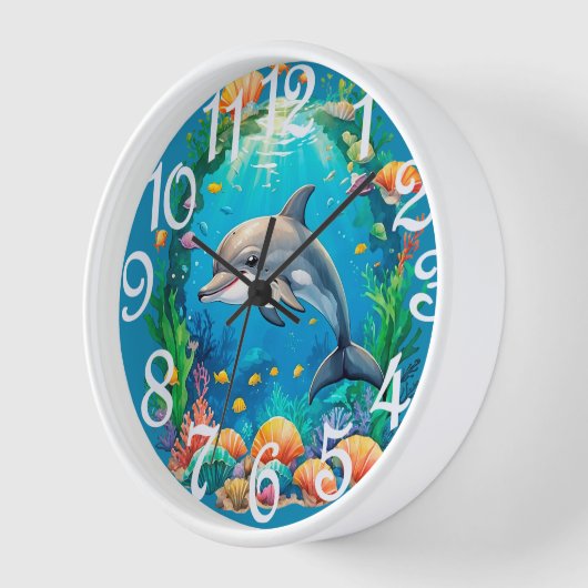Dolphin Acrylic Wall klok (Hoek)