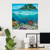 Dolphin afdrukken op poster (Thuiskantoor)