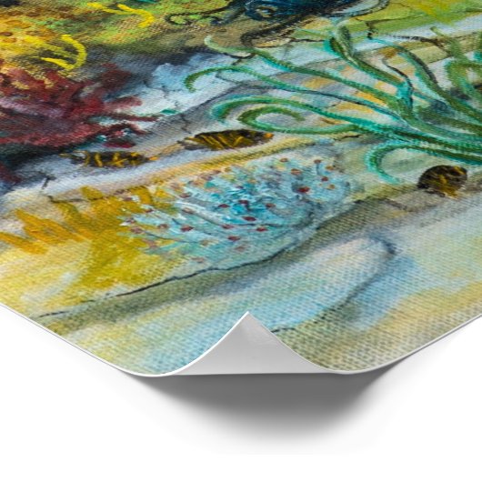 Dolphin afdrukken op poster (Hoek)