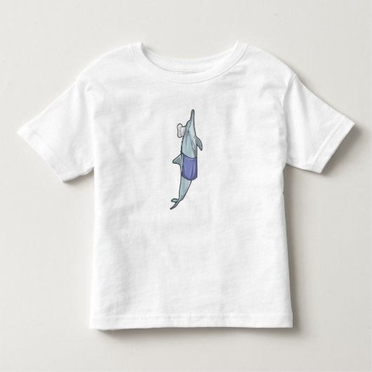 Dolphin als Cook met Chef-pet Kinder Shirts (Voorkant)