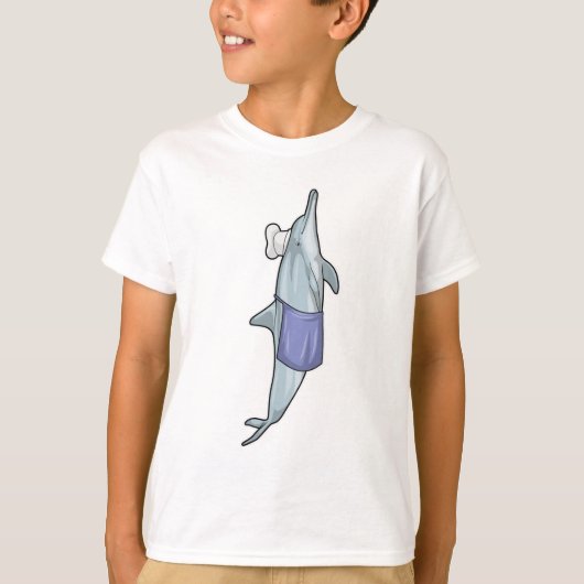 Dolphin als Cook met Chef-pet T-shirt (Voorkant)