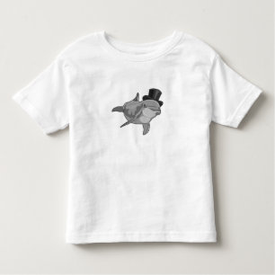 Dolphin als Gentleman met bovenste hoed Kinder Shirts