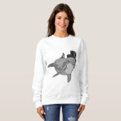 Dolphin als Gentleman met bovenste hoed Trui (Voorkant volledig)