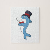 Dolphin als Gentleman met Pet Legpuzzel (Verticaal)