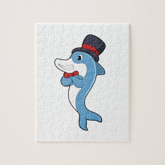 Dolphin als Gentleman met Pet Legpuzzel (Verticaal)