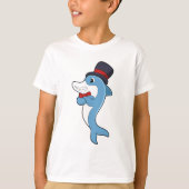 Dolphin als Gentleman met Pet T-shirt (Voorkant)