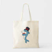 Dolphin als Gentleman met Pet Tote Bag (Voorkant)