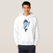 Dolphin als koning met staf en kroon hoodie (Voorkant volledig)