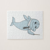 Dolphin als leraar met pointer legpuzzel (Horizontaal)